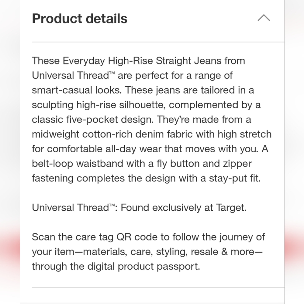 Universal Thread High Rise Straight Women's Jeans - Picture 8 of 8